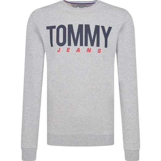 Szara bluza męska Tommy Jeans z napisami 