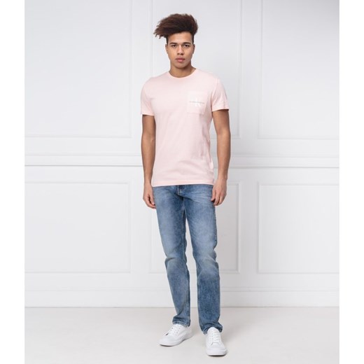 T-shirt męski Calvin Klein na lato bez wzorów 