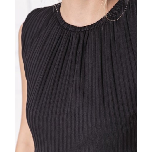 Calvin Klein sukienka czarna midi bez rękawów 