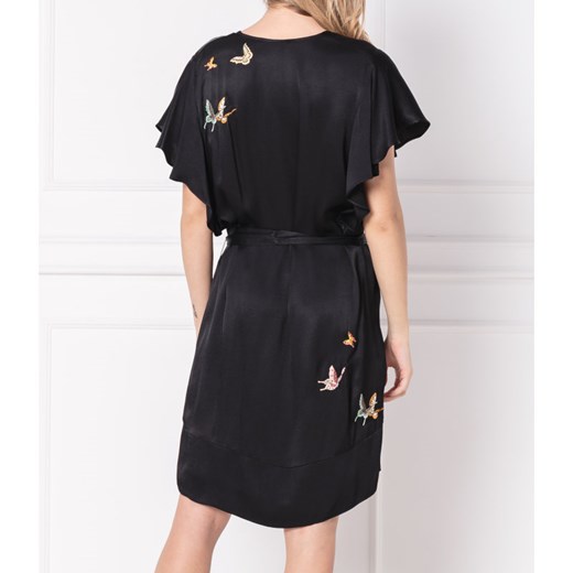 Sukienka Twinset z krótkimi rękawami czarna mini 