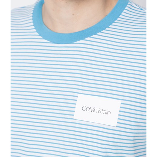 T-shirt męski Calvin Klein casualowy w paski z krótkim rękawem 