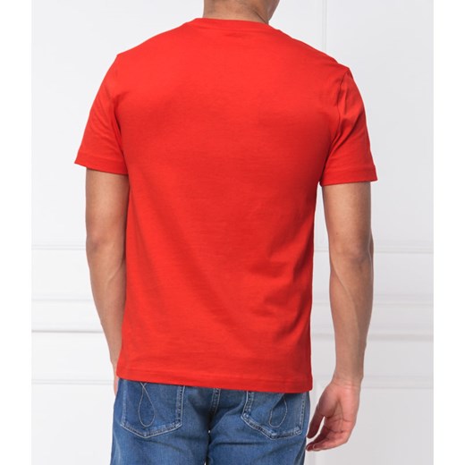 T-shirt męski czerwony Calvin Klein z krótkim rękawem 