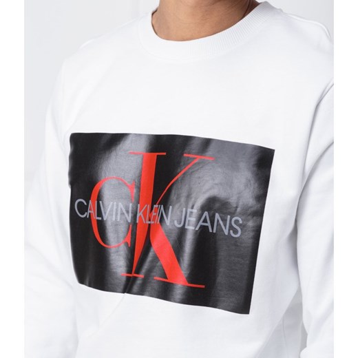Calvin Klein bluza męska biała w stylu młodzieżowym 