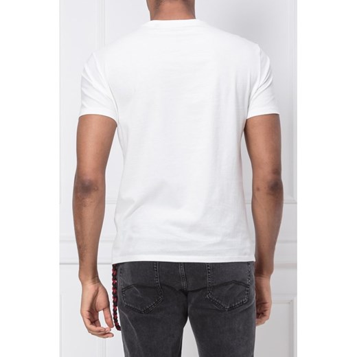 T-shirt męski biały Armani jesienny z krótkim rękawem 