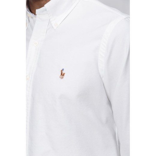 Koszula męska Polo Ralph Lauren gładka z kołnierzykiem button down z długim rękawem 