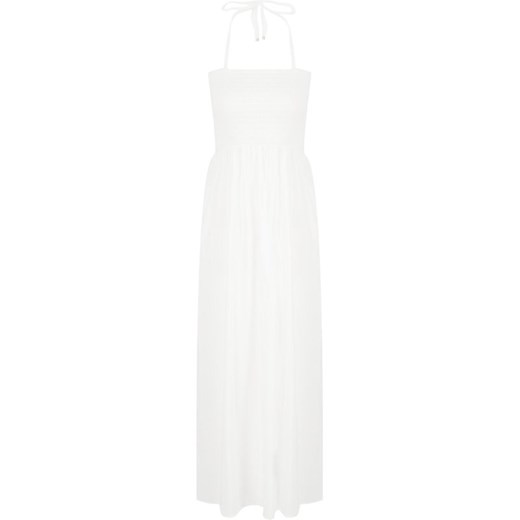 Twin Set sukienka biała bez rękawów maxi na spacer bez wzorów 