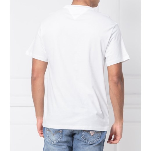 T-shirt męski biały Tommy Jeans z krótkim rękawem 