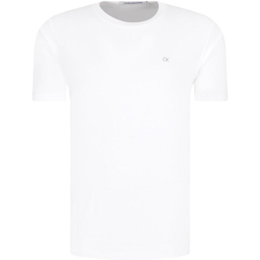 Biały t-shirt męski Calvin Klein z krótkim rękawem 