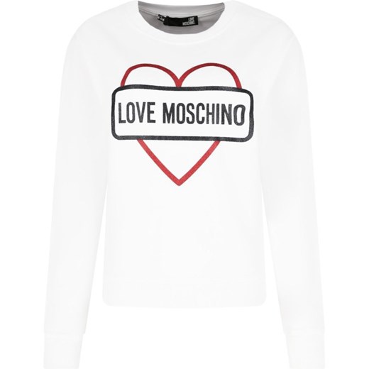 Bluza damska Love Moschino biała młodzieżowa 