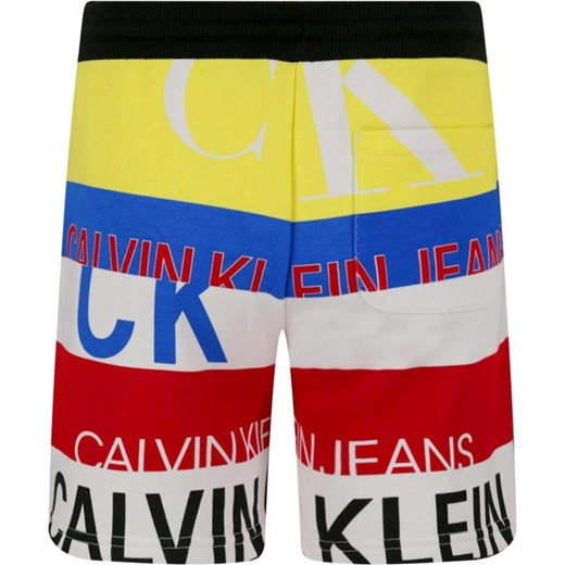 Spodenki chłopięce Calvin Klein w paski z jeansu 