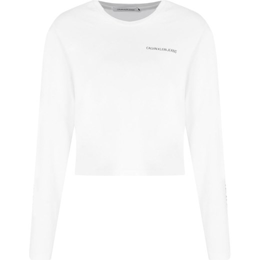 Calvin Klein bluzka damska z okrągłym dekoltem biała 