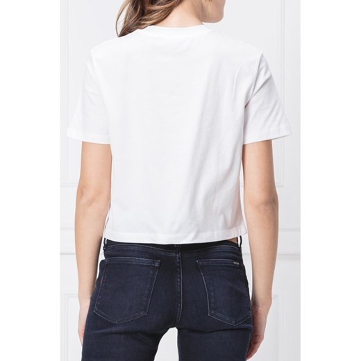 Bluzka damska Calvin Klein z krótkim rękawem z okrągłym dekoltem 
