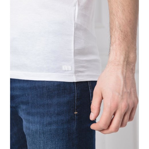 T-shirt męski Armani gładki z krótkimi rękawami 