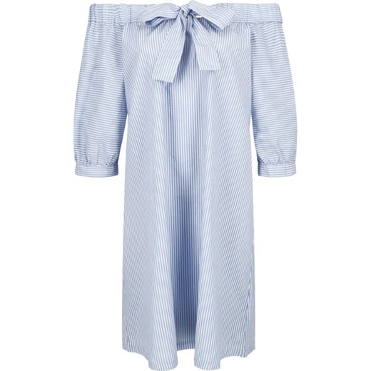 Sukienka Max & Co. niebieska z odkrytymi ramionami z długim rękawem 