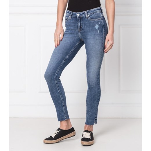 Niebieskie jeansy damskie Calvin Klein 