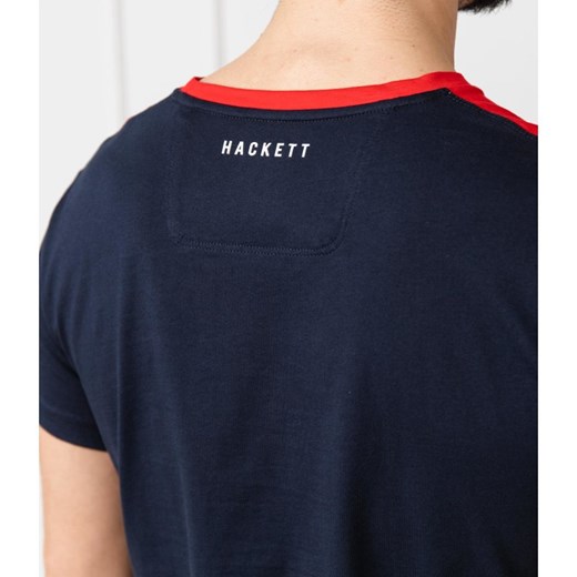 T-shirt męski czerwony Hackett London casualowy 