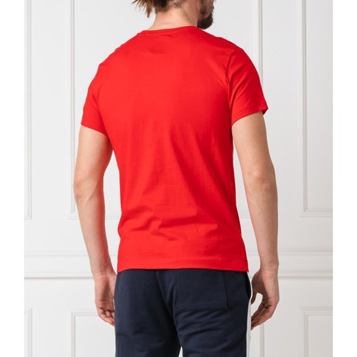 T-shirt męski Hackett London z krótkim rękawem czerwony bez wzorów 