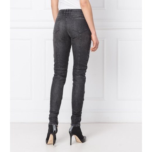 Czarne jeansy damskie Balmain bez wzorów w miejskim stylu 