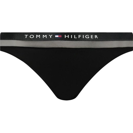 Czarne majtki damskie Tommy Hilfiger z napisem 