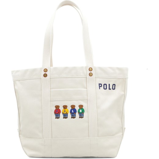 Shopper bag Polo Ralph Lauren na ramię z nadrukiem 
