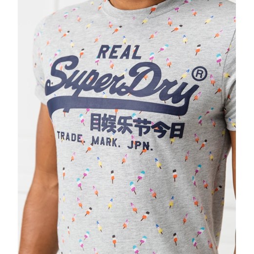 T-shirt męski szary Superdry z krótkim rękawem 