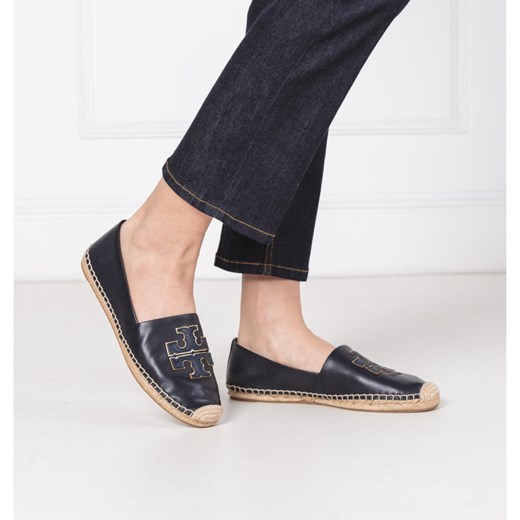 Espadryle damskie Tory Burch skórzane płaskie 