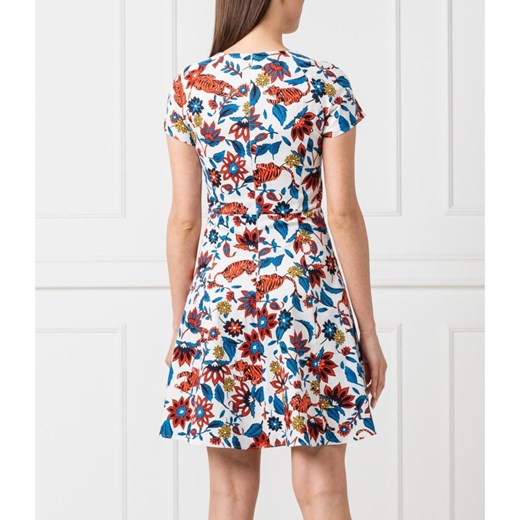Max & Co. sukienka midi wielokolorowa wiosenna z krótkimi rękawami 