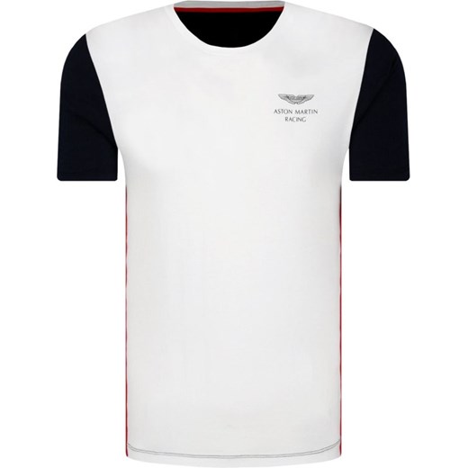 T-shirt męski Hackett London biały casualowy z krótkim rękawem 