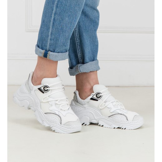 Buty sportowe damskie N21 sneakersy białe sznurowane na wiosnę płaskie bez wzorów 
