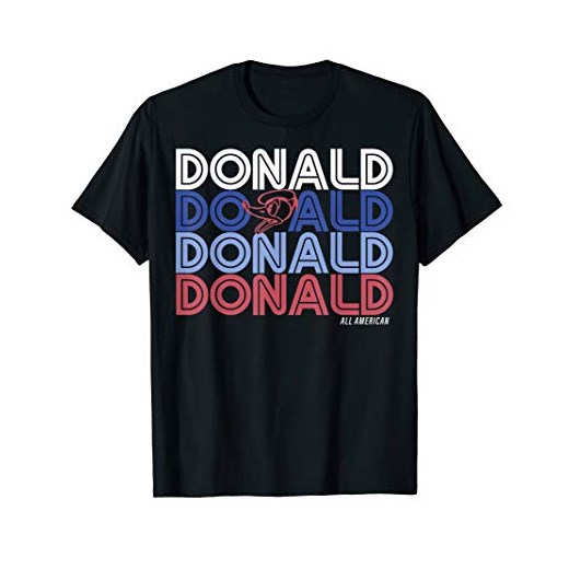 Disney Donald Duck Head Name Stack Graphic T-Shirt