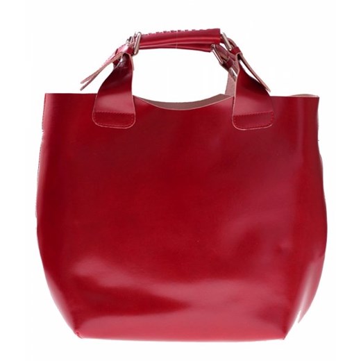 Torebka skórzana Shopperbag z kosmetyczką Czerwona (kolory)