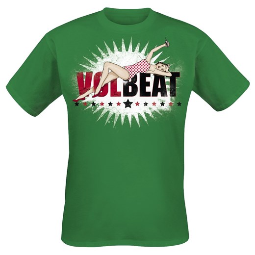 Volbeat - Pin Up Logo - T-Shirt - Mężczyźni - zielony Volbeat  XL EMP