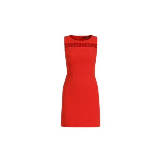Sukienka Guess czerwona bez rękawów mini z okrągłym dekoltem 