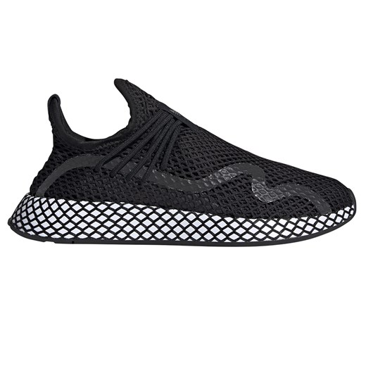 Buty sportowe męskie Adidas na wiosnę czarne sznurowane 