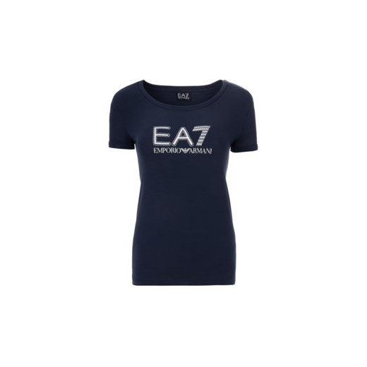 Ea7 Emporio Armani bluzka damska z krótkim rękawem z napisem 