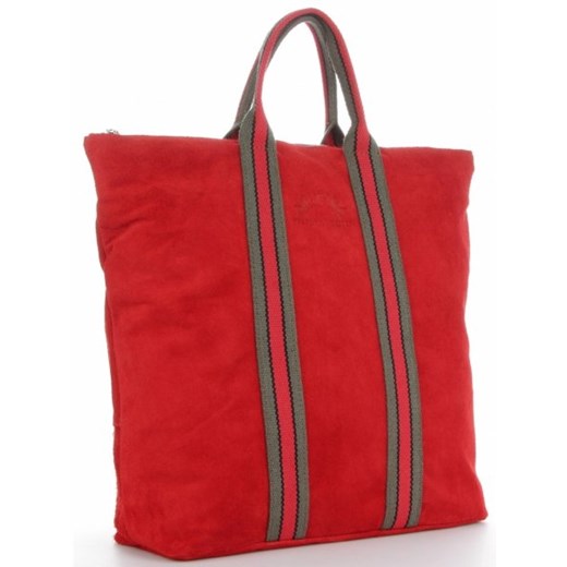 Shopper bag Vittoria Gotti zamszowa bez dodatków 