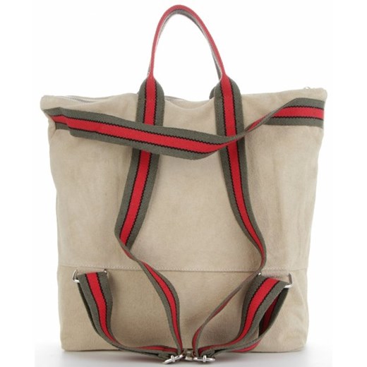 Shopper bag Vittoria Gotti zamszowa duża bez dodatków do ręki 