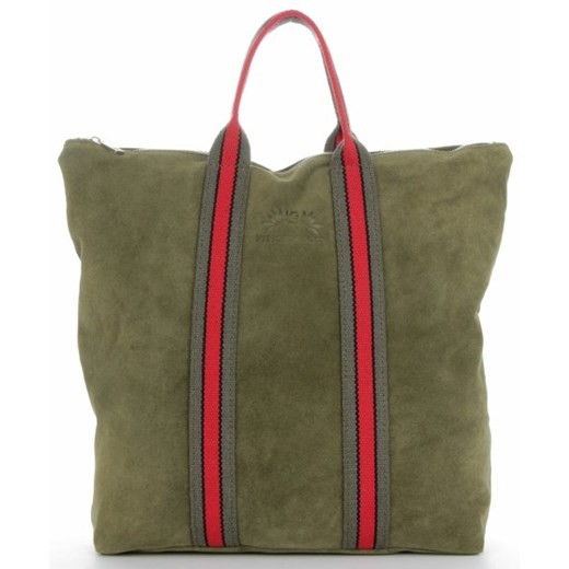 Vittoria Gotti shopper bag wakacyjna bez dodatków zielona duża 