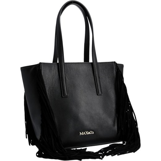 Shopper bag Max & Co. duża skórzana elegancka na ramię 