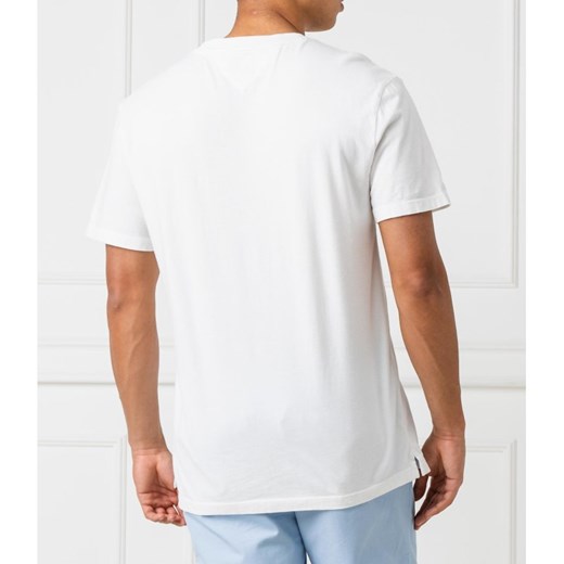 T-shirt męski Tommy Jeans biały młodzieżowy 