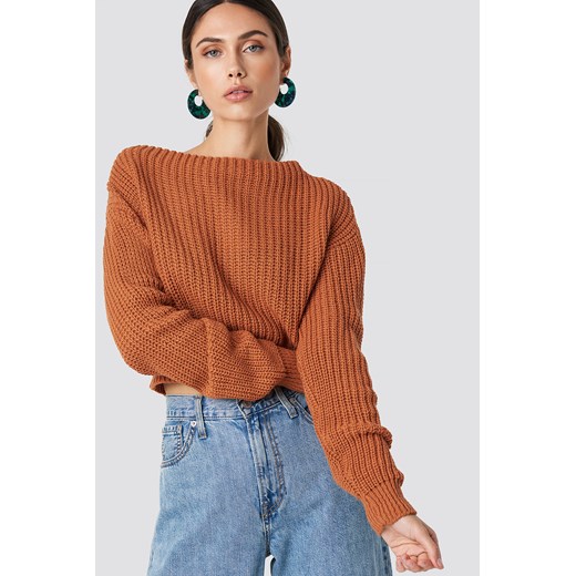 Glamorous Sweter z dzianiny - Orange  Glamorous S NA-KD