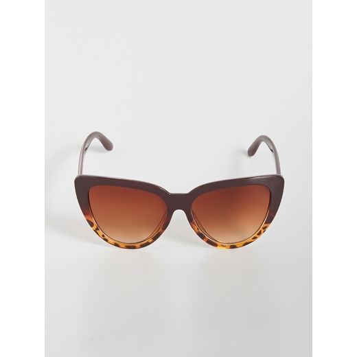 Sinsay - Okulary przeciwsłoneczne cat eye - Brązowy Sinsay  One Size 