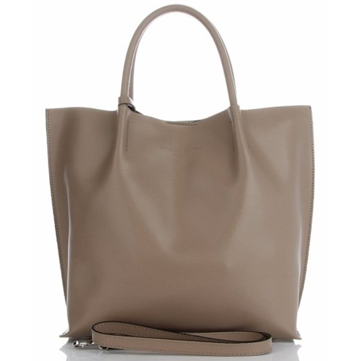 Shopper bag Vittoria Gotti brązowa duża elegancka 