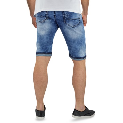 Spodenki męskie jeansowe z przetarciami LX946   35 wyprzedaż merits.pl 