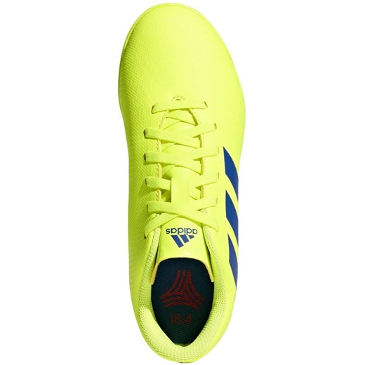 Buty piłkarskie adidas Nemeziz 18.4 IN JR żółto niebieskie CM8519  Adidas 37 1/3 SWEAT