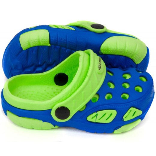 Klapki basenowe dla dzieci Aqua-speed Lido kol 01 niebiesko zielone  Aqua-Speed 21 SWEAT