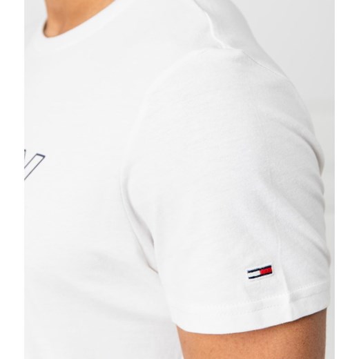 T-shirt męski Tommy Jeans biały z krótkim rękawem 
