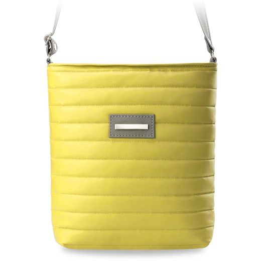 Pikowana torebka damska listonoszka neony pastele - żółty