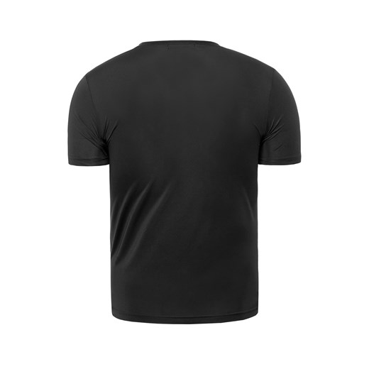 Czarny t-shirt męski Risardi z krótkim rękawem młodzieżowy 