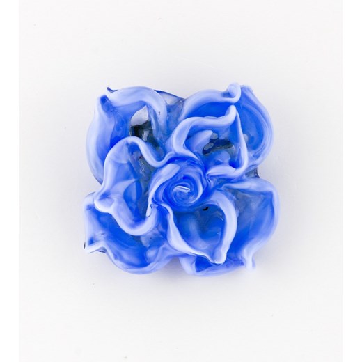 Broszka Błękitna Róża - biżuteria szkło Murano  Skarby Murano  